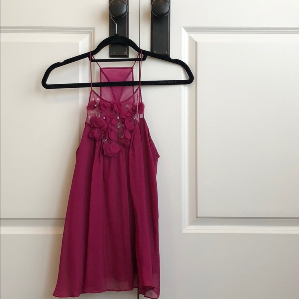 Silk Rebecca Taylor top, dark pink
